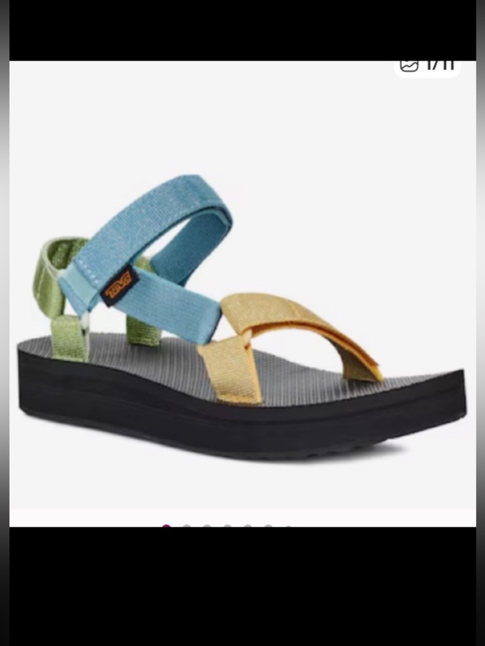 Teva Midform Universal Vegan Metallic Platform Strappy Sandal Size 10